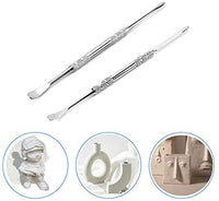Terberl - Juego de 6 herramientas de tallado de cera, acero inoxidable, herramienta de tallado de cera, herramienta de tallado para manos, 4.7 in (plata) - Arteztik
