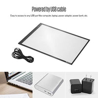 Aibecy FLEIZ A3B - Caja de luz LED (USB, con 3 niveles de brillo ajustable, borde negro, para pintar, trazar, dibujar, ver rayos X) - Arteztik
