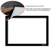 Huion L4S Light Box - Panel de luz ajustable USB de 17,72 pulgadas con 0.197 in de grosor, mesa de luz con 5 papeles A4 y 1 bolsa no tejida de 14,17 pulgadas de largo x 10,63 pulgadas de ancho x 0,2 pulgadas de alto - Arteztik
