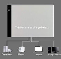 Alimentado por USB ultrafina A4 LED Tablero de Trazado de Bloc de dibujo animación caja de luz caja de luz, Tablet lona en blanco para pintar - Arteztik
