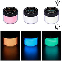 Seisso Polvo de pigmento que brilla en la oscuridad con lámpara, 12 colores de larga duración, tinte autobrillante, resina epoxi en polvo luminoso para arte de uñas DIY, pintura acrílica Slime, arte fino y manualidades, festivales, fiesta temática, Hallow - Arteztik
