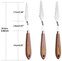Bestgle - Juego de cuchillos de paleta de acero inoxidable flexible con espátulas para pintura artística y aceites, acrílicos, manualidades, madera y acero inoxidable, M - Arteztik
