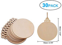 4 piezas grandes sin terminar pintables en blanco de madera de 11.6 x 11.8 pulgadas decoración de festivales de Navidad, árbol de Navidad colgante de madera para niños DIY arte manualidades (letras caseras) - Arteztik
