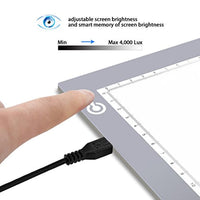 ME456 Caja de luz – A4 USB Panel de iluminación de luz ajustable sólo 5 mm de grosor luz mesa - Arteztik

