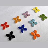 Esweny 120 piezas de mosaico de arte micro cinturón de cerámica para hacer mosaico oval ultradelgado de cerámica manual de bricolaje decoración de mosaico joyería pendientes - Arteztik
