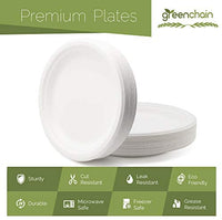 Platos compostables, base vegetal, 9 pulgadas (500, 9 pulgadas) - Arteztik
