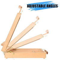 Caja de almacenamiento de pintura de caballete de arte Suministros para pintura caballete de mesa de madera para dibujar y dibujar estudiante (cuadro de caballete) - Arteztik
