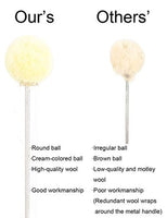 Lana Daubers Piel Tinte Herramienta de Cuero Bolas de Lana Pincel Herramientas y Suministros de Cuero Herramientas de Artesanía de Cuero Herramientas de Artesanía Esponja Daubers con Mango de Metal para DIY Manualidades Proyectos de Pulido de Zapatos - Arteztik
