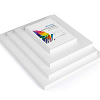 GOTIDEAL - Paneles de lona multicolor, 5 x 7 pulgadas, 8 x 10 pulgadas, 9 x 12 pulgadas, 11 x 14 pulgadas, juego de 28, blanco imprimado profesional, 100% algodón, tablas de lienzo para pintura, pintura acrílica, pintura al óleo en seco y mojado - Arteztik
