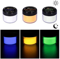 Seisso Polvo de pigmento que brilla en la oscuridad con lámpara, 12 colores de larga duración, tinte autobrillante, resina epoxi en polvo luminoso para arte de uñas DIY, pintura acrílica Slime, arte fino y manualidades, festivales, fiesta temática, Hallow - Arteztik
