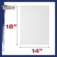 U.S. Art Supply - Lienzo estirado de 7.9 x 15.7 in, 12 onzas, imprimado, paquete de 6, profesional blanco en blanco de 0.7 in, perfil pesado, Gesso sin ácidos, paquete a granel, pintura, vertido de acrílico, pintura al óleo - Arteztik
