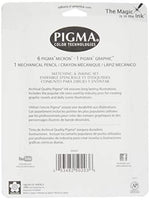 Kit de dibujo Pigma profesional Sakura para cómics y manga, 6 piezas - Arteztik
