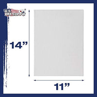 US Art Supply, Lienzo Extendido Libre de Ácidos, Alta Calidad, de 11 x 14 Pulgadas, Paquete de 7, 3/4 Imprimaciones con Gesso (Paquete de 7 Lienzos de Alta Calidad) - Arteztik
