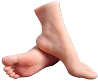 Maniquí de silicona para pies, talla de la vida, modelo de exhibición de piernas femeninas para dibujo, para práctica de uñas, joyas, sandalias, calcetines de zapatos (individual) - Arteztik
