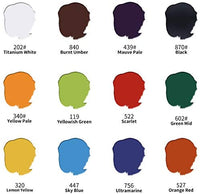 Juego de pintura acrílica para pintar, 24 colores acrílicos vibrantes de 0.7 fl oz para lienzo, madera, tela, cuero, cartón, papel y manualidades - Arteztik
