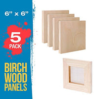 U.S. Art Supply - Tableros de madera de abedul de 10.0 in x 10.0 in de profundidad (4 unidades) - Lienzo de pared de madera para artista, pintura de medios mixtos, acrílico, aceite, acuarela, encáustico - Arteztik
