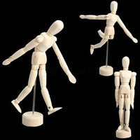 Yosoo Artista macho Modelo de figura de madera con Extremidades Movable para Sketching dibujo ayuda maniquí, 8" - Arteztik
