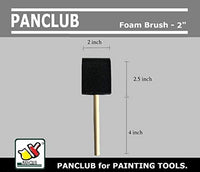 Paquete de 25 cepillos de espuma de 1 pulgada con mangos de madera, ideal para arte, barnices, acrílicos, manchas, manualidades - Arteztik
