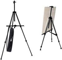 Amzdeal - Soporte de trípode portátil de aluminio para dibujar, diseño de dibujo y dibujo, 4.9 ft, incluye bolsa de transporte, Negro - Arteztik
