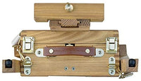 Creative Mark Cezanne - Caballete para artista francés, con cajón de caja de bocetos, clips de transporte de lona, herrajes chapados en latón, perfecto para pintura al aire y dibujo, madera de olmo engrasada - Arteztik
