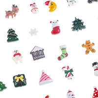 IYSHOUGONG 30 piezas Mini de resina de Navidad de respaldo plano Scrapbooking cabujones adornos para álbum tarjeta DIY Hairbow teléfono cubierta decoración, estilo aleatorio - Arteztik
