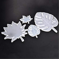 CheeseandU 4 moldes de resina para posavasos de silicona, hojas de arce, resina epoxi para resina, hormigón, cemento, decoración del hogar, suministros de fiesta de cosecha de Acción de Gracias (2 grandes 2 pequeños) - Arteztik
