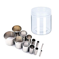 Juego de 12 cortadores de arcilla, de acero inoxidable, redondos, con forma de círculo, moldes para mini galletas, herramientas de perforación para arcilla, alfarería, manualidades con estuche de almacenamiento - Arteztik
