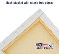 US Art Supply - Lienzo estirado sin ácido, 12.0 x 12.0 in, 7 unidades, 3/4 perfiles, imprimado, Gesso (paquete de 7 lienzos) - Arteztik
