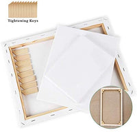Homkare 11x14 Inch Stretched Canvas Pre-Stretched Canvas for Painting (Pack of 5) - Arteztik
