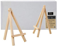 MEEDEN - Mini caballete de madera de haya de 5.0 in, 48 unidades de soporte pequeño para exhibir lienzos pequeños, tarjetas de visita, fotos, platos decorativos y más - Arteztik
