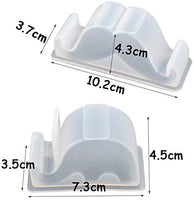 Soporte para teléfono móvil de silicona con forma de elefante y bigote, 2 unidades - Arteztik

