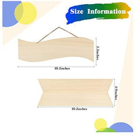 Cartel de madera colgante sin terminar en blanco para colgar placa de madera decorativa rebanadas de madera con cuerdas para pirografía, pintura, escritura en casa, manualidades, suministros pre-encordados (beige, 8) - Arteztik
