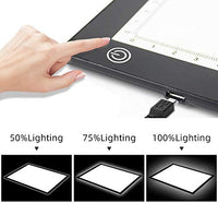 Caja de luz para rastrear A4 Led Artcraft Light Pad Tracer para dibujar artistas bocetos animación 5D DIY Diamond Paintingby PAATWA (A4S) - Arteztik
