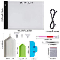 MACTING Kit de almohadilla de luz A4 para pintura de diamante, 11 unidades de bricolaje con pintura de diamante con herramientas de pintura 5D, ideal para bocetos, animación, suministros de arte de pintura de diamante 5D - Arteztik
