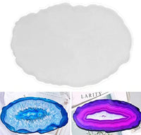 Juanya Molde de bandeja de resina de silicona, bandeja ovalada de ágata de geodo, moldes de fundición epoxi para hacer bandeja, tabla de servir y soporte de accesorios, decoración del hogar (molde de bandeja) - Arteztik
