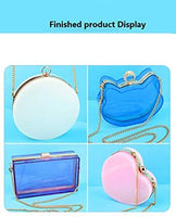 Juego de moldes para hacer bolsas de bricolaje dinámico líquido Quicksand bolsa molde kit bolso de silicona resina molde artesanía UV claro Shaker embrague (redondo) - Arteztik
