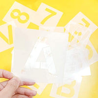 36Pcs Alphabet Letter Stencils, 4 inch Reusable Plastic Letter and Number Stencils for Wood, Wall, Chalkboard, Painting Learning, Home Craft Decoration, DIY School Art Projects - Arteztik
