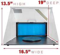 Master Airbrush - Cabina portable de aerosol (sin iluminación LED opcional) para pintar de todo, arte, pasteles, artesanías, pasatiempos, uñas, playeras y más. Incluye nuestra manguera de extensión de escape que se extiende hasta 5.6 pies. - Arteztik
