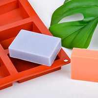 Fimary 4 moldes de silicona para jabón, 6 cavidades hechas a mano jabón moldes de silicona, 4 oz rectangular y 3.5 oz de jabón ovalado para manualidades caseras (rectangular) - Arteztik
