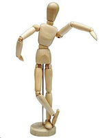 HSOMiD - Figura de mano de madera flexible para hombre, modelo de mano derecha, modelo de mano derecha, para dibujo de dibujo, pintura en casa, oficina, escritorio (12.0 in) - Arteztik
