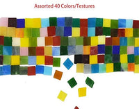 Lanyani 1050 piezas de azulejos de mosaico de vidrio de formas mixtas para manualidades, piezas de vidrieras coloridas para proyectos de mosaico - Arteztik

