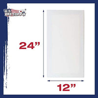 U.S. Art Supply - Lienzo estirado de 7.9 x 15.7 in, 12 onzas, imprimado, paquete de 6, profesional blanco en blanco de 0.7 in, perfil pesado, Gesso sin ácidos, paquete a granel, pintura, vertido de acrílico, pintura al óleo - Arteztik

