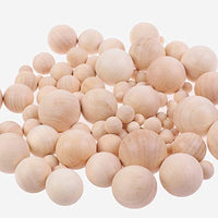 Bolas de madera redondas para manualidades, tamaño 25, 30, 35 y 1.575 in (0.984 in) - Arteztik

