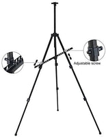 Transon Art Caballete para pintar y exhibir de 20 a 65 pulgadas ajustable con bolsa portátil, 1 paquete-negro, Paquete de 1 - Arteztik
