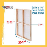 U.S. Art Supply - Tableros de madera de abedul de 18.0 in x 47.9 in de profundidad (2 unidades) - Lienzo de pared de madera de profundidad para artista, pintura de medios mixtos, acrílico, aceite, encáustico - Arteztik
