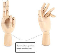 Modelo maniquí de madera seccionada de mano izquierda/derecha Fashionclubs, de 7", articulada, para dibujar, bosquejar, pintar - Arteztik

