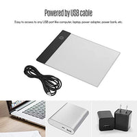 Aibecy - Almohadilla de luz LED A5 para tableta, con 3 niveles de brillo ajustable para trazar dibujos, copiar, ver manualidades, manualidades y pintura de diamante - Arteztik
