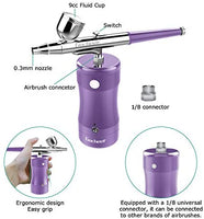 Gocheer - Kit de aerógrafo para maquillaje, pintura de uñas, tatuajes, manicura, pasteles de bricolaje, herramienta con compresor de aire silencioso - Arteztik

