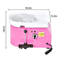 SKYTOU - Rueda de cerámica para cerámica (9.8 in, 350 W, rueda de cerámica con pedal de pie, herramienta de arcilla de cerámica, para trabajar y manualidades (rosa) - Arteztik
