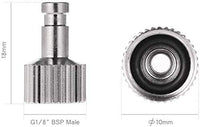 ABEST - Adaptador de liberación de acoplador de desconexión rápida para aerógrafo con 5 conectores macho, 1/8" M-F - Arteztik
